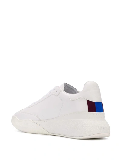 Shop Stella Mccartney Stripe Detail Low-top Sneakers In White