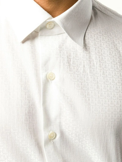 Shop Ferragamo Logo Print Shirt In White