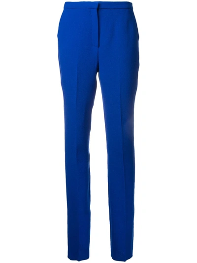 Shop Mary Katrantzou Slim Fit Trousers In Blue