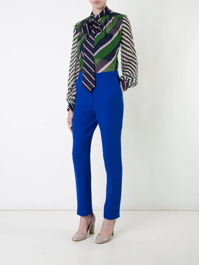 Mary Katrantzou Slim Fit Trousers In Blue