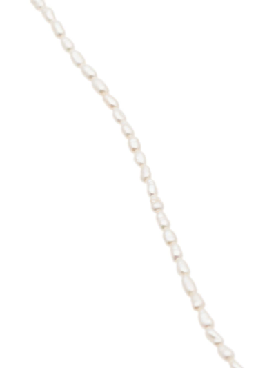 Shop Anni Lu Wave Pearl Anklet In White