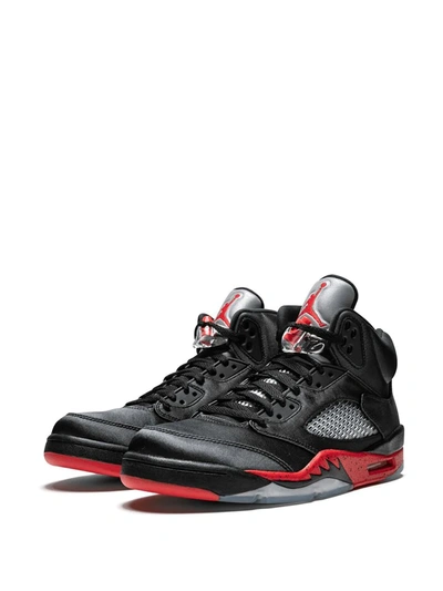 Shop Jordan Air  5 Retro "satin Bred" Sneakers In Black