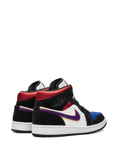 Shop Jordan Air  1 Mid "lakers Top 3" Sneakers In White