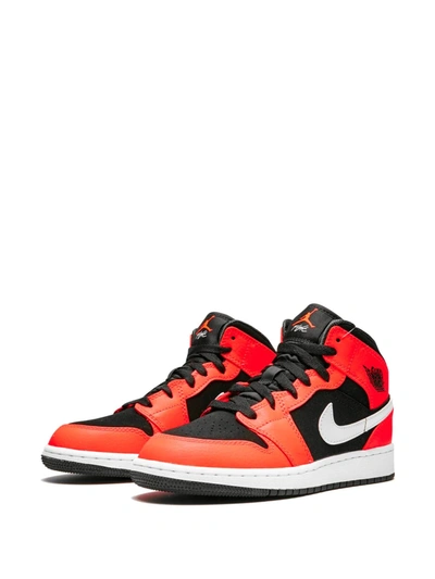 Shop Jordan Air  1 Mid "infrared" Sneakers In Red