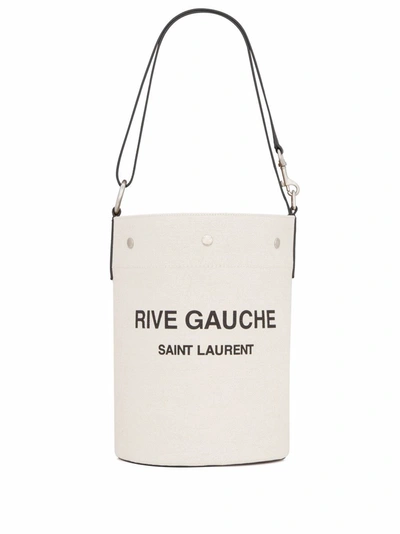 Shop Saint Laurent Rive Gauche Shopping Bag In Nude