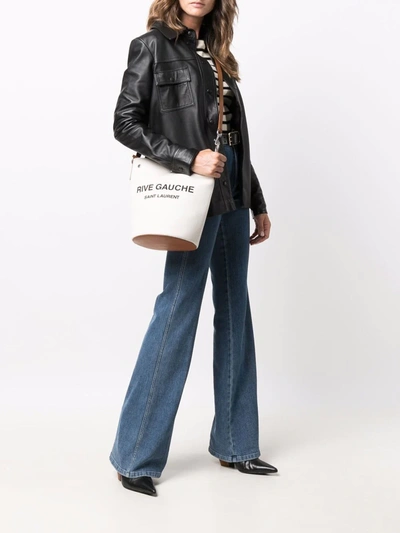 Saint Laurent Rive Gauche Shopping Bag In Nude