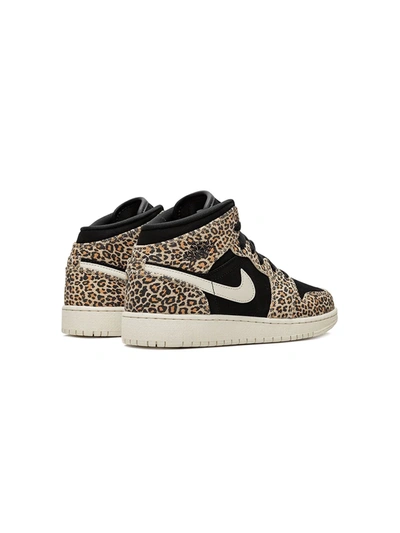 Shop Jordan Air  1 Mid Se "cheetah" Sneakers In Black