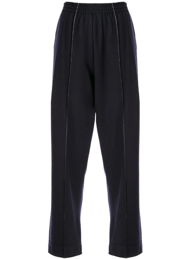 Shop Jil Sander Elasticated Waist Trousers In Blue