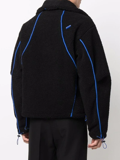 Shop Ader Error Victo Fleece Jacket In Black
