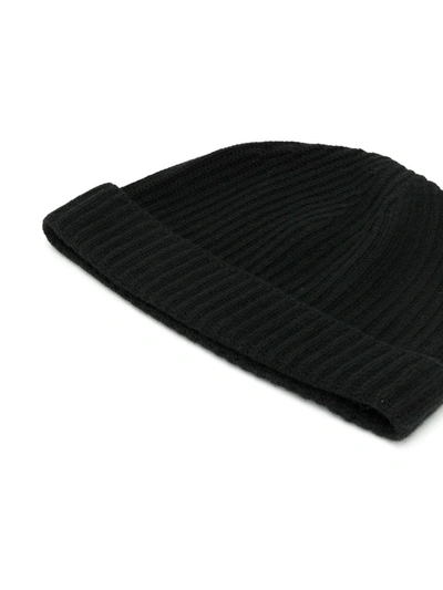 N•peal Ribbed Beanie In Black