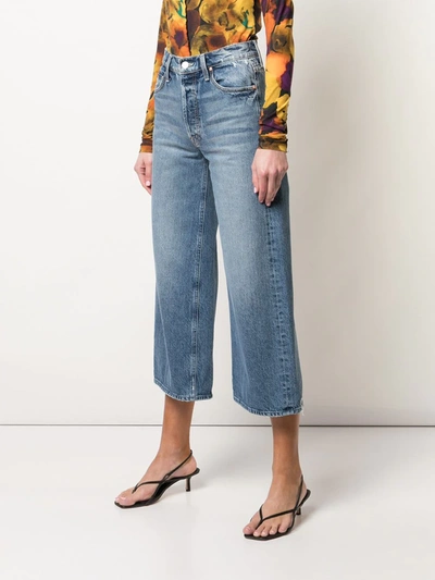 Shop Mother Tomcat Cropped Straight-leg Jeans In Blue