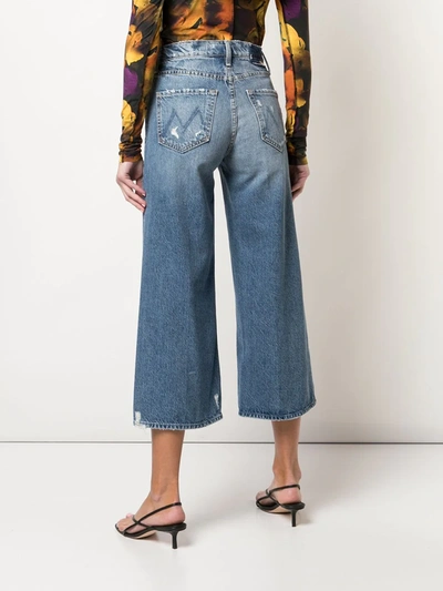 Shop Mother Tomcat Cropped Straight-leg Jeans In Blue