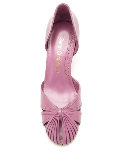 Shop Sarah Chofakian Sarah Leather Pumps In Purple