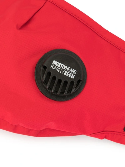 Mostly Heard Rarely Seen Logo Patch Face Mask In Red