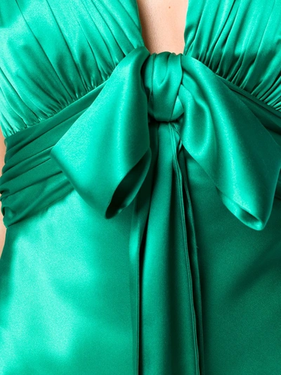 Shop Alessandra Rich Strapless Evening Dress In Green