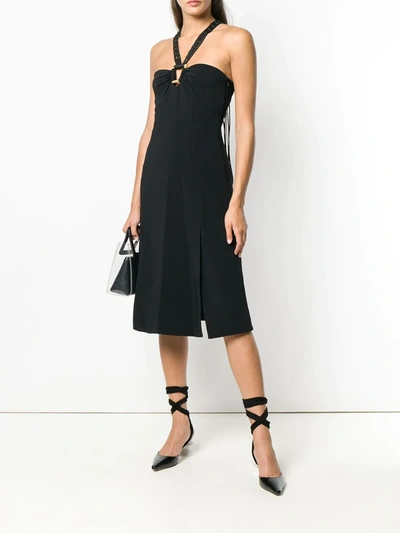 Shop Proenza Schouler Bandeau Dress With Macrame Straps In Black