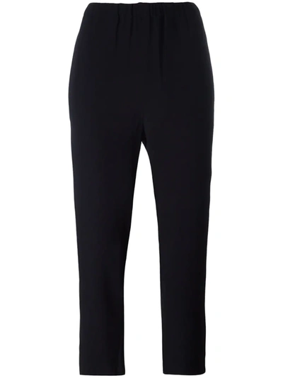 Shop Marni Ruched Trousers In Black