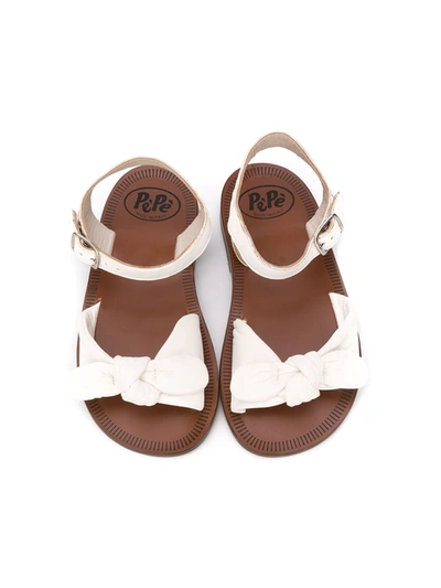 Pèpè Front Bow Sandals In White