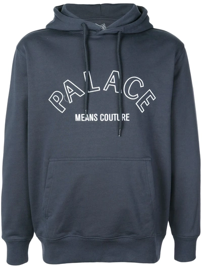 Shop Palace Couture Logo-print Hoodie In Blue