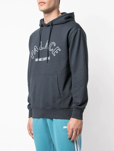 Shop Palace Couture Logo-print Hoodie In Blue