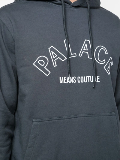 Shop Palace Couture Logo-print Hoodie In Blue