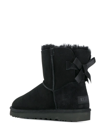 Ugg Black Mini Bailey Bow Ankle Boots In Schwarz | ModeSens