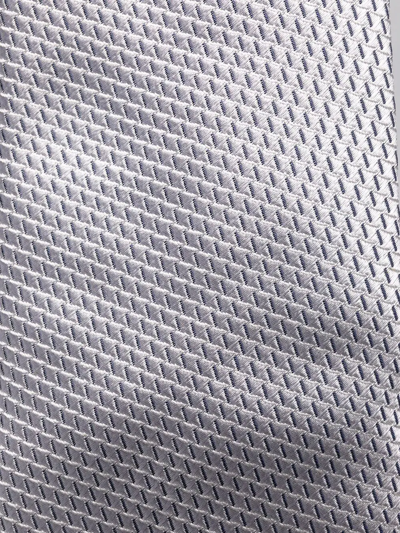 Shop D4.0 Textured Silk Tie In Weiss