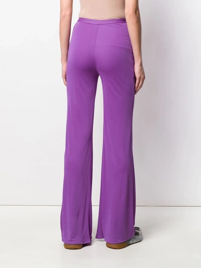 Pre-owned A.n.g.e.l.o. Vintage Cult 1970's Flared Trousers In Purple