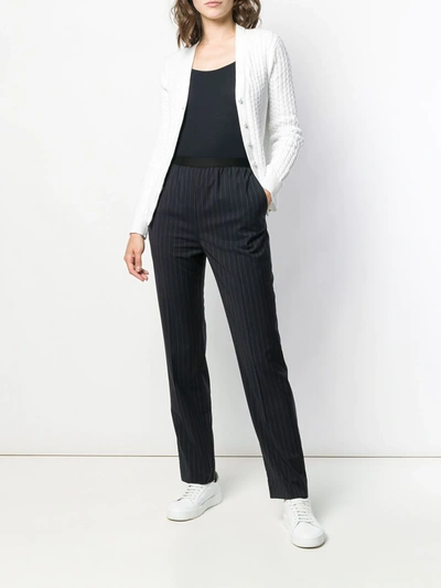 Vince Basic Ribbed Vest In Blue
