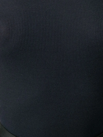 Vince Basic Ribbed Vest In Blue