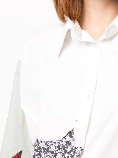 Shop Calvin Klein 205w39nyc Patchwork Shirt In White