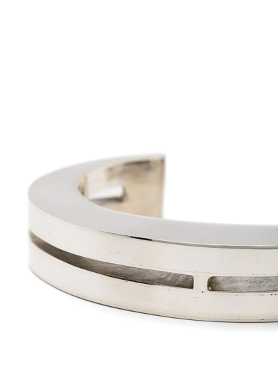 Shop Parts Of Four Crescent Crevice 15mm Bracelet In Silver