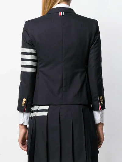 Thom Browne Classic Sb S/c In Engineered 4 Bar Plain Weave Suiting In Blue
