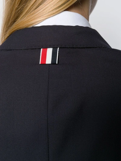 Thom Browne Classic Sb S/c In Engineered 4 Bar Plain Weave Suiting In Blue