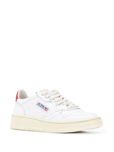 Autry Logo-patch Lace-up Sneakers In White