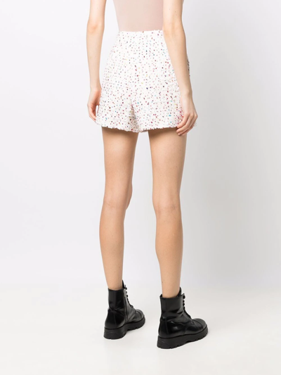 Shop Valentino Tailored High-waisted Shorts In White