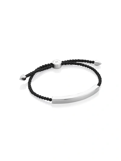 Shop Monica Vinader Linear Large Bracelet In Black