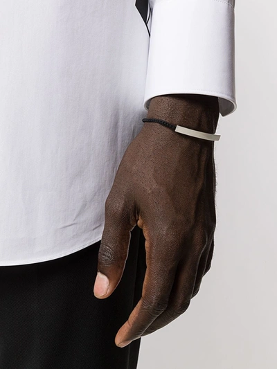 Monica Vinader Linear Large Bracelet In Black