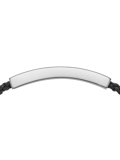 Monica Vinader Linear Large Bracelet In Black