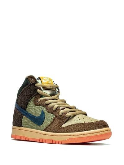 Shop Nike X Concepts Sb Dunk High "turdunken" Sneakers In Brown