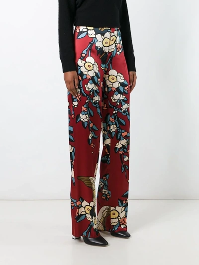 Shop Dsquared2 'blossom' Print Trousers In Red
