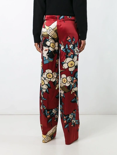 Dsquared2 'blossom' Print Trousers In Red