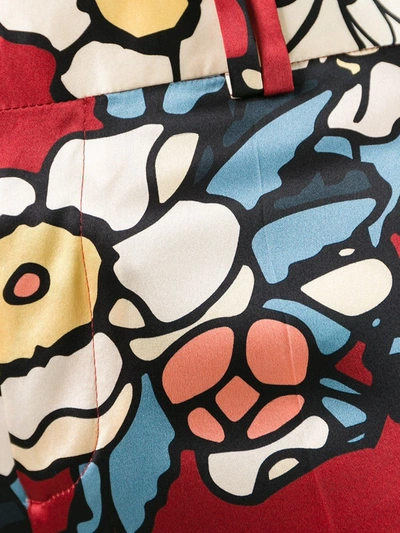 Dsquared2 'blossom' Print Trousers In Red