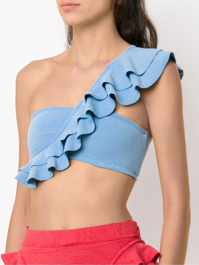 Shop Clube Bossa Malgosia Bikini Top In Blue