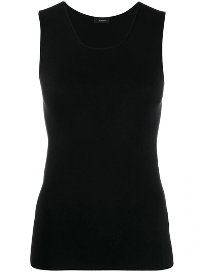 Shop Joseph Jersey Knit Vest Top In Black