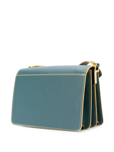 Shop Marni Trunk Shoulder Bag In Blue