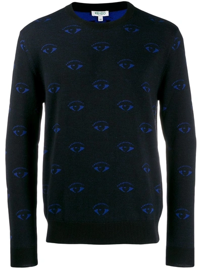 Shop Kenzo Eye Pattern Jumper In Black