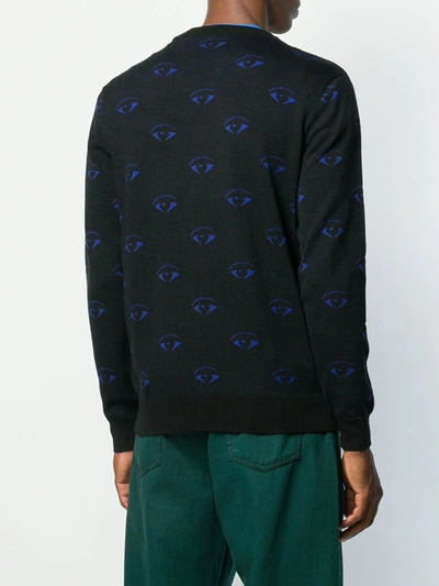 Shop Kenzo Eye Pattern Jumper In Black