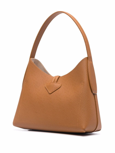 Shop Longchamp Extra Small Roseau Shoulder Bag In Brown