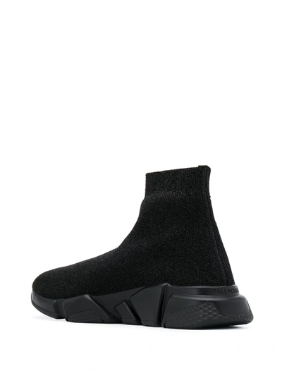 Shop Balenciaga Speed Stretch-knit Sneakers In Black